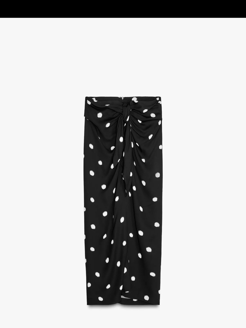 Zara Black Swim Sarong with White Polka Dots